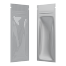 Gloss White Vista Clear Translucent Transparent Dragon syringe king size pre roll top zipper smell proof mylar bags by HIGHLOCK. Best thick wholesale bulk dispensary custom child resistant packaging 420 barrier bags tamper evident resealable large food storage near me nearby 2.16x6 vape cartridge pen