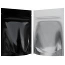 Gloss Black Vista Clear Translucent Transparent Dragon Chewer 3.5 g gram 1/8 ounce smell proof mylar bags by HIGHLOCK. Best thick wholesale bulk dispensary custom child resistant packaging 420 barrier bags tamper evident resealable large food storage 3x5 pouch gusset usa cheap 100 PACK