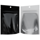 Gloss Black Vista Clear Translucent Transparent Dragon Chewer 3.5 g gram 1/8 ounce smell proof mylar bags by HIGHLOCK. Best thick wholesale bulk dispensary custom child resistant packaging 420 barrier bags tamper evident resealable large food storage 3x5 pouch gusset usa cheap 100 PACK hang hole