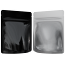 Gloss Black Vista Clear Translucent Transparent Dragon 3.5 g gram 1/8 ounce smell proof mylar bags by HIGHLOCK. Best thick wholesale bulk dispensary custom child resistant packaging 420 barrier bags tamper evident resealable large food storage near me nearby 4 x 5 rounded corners tear notches