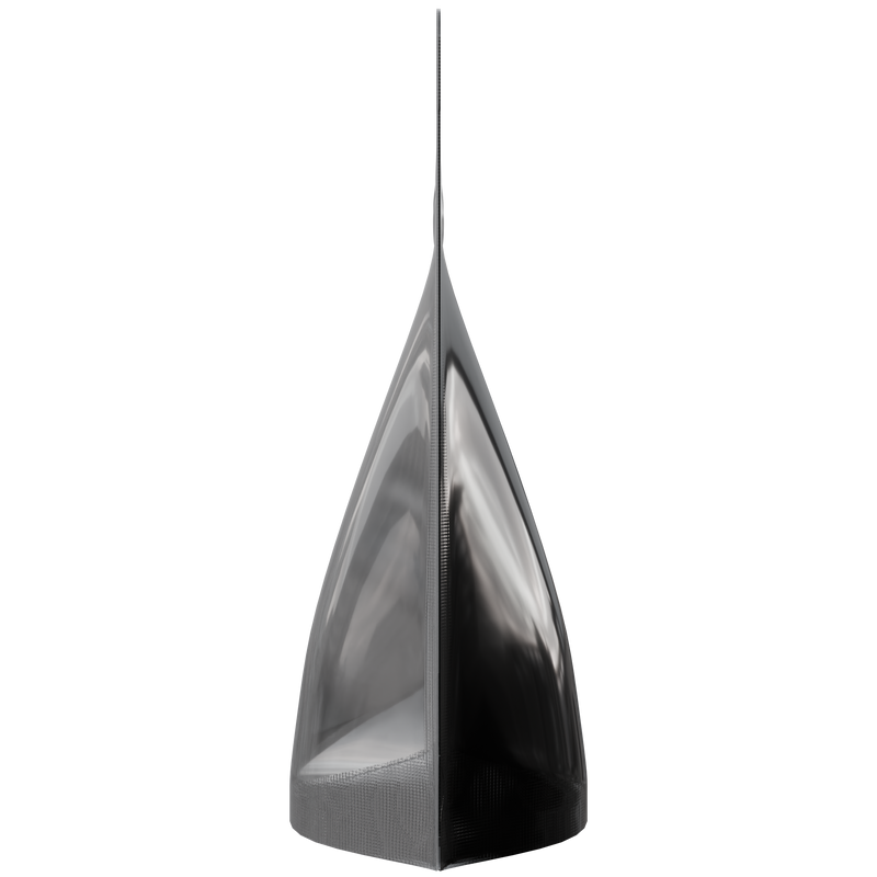 Gloss Black Vista Clear Dragon Chewer 3.5 g gram 1/8 smell proof mylar bags by HIGHLOCK. Best thick wholesale bulk dispensary custom child resistant packaging 420 barrier bags tamper evident resealable large food storage heat sealable tear notches plastic baggies 4 x 5 rounded corners tear notches
