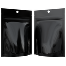 Gloss Black Opaque Dragon Chewer 3.5 g gram 1/8 ounce smell proof mylar bags by HIGHLOCK. Best thick wholesale bulk dispensary custom child resistant packaging 420 barrier bags tamper evident resealable large food storage 3x5 pouch gusset usa cheap 100 PACK hang hole
