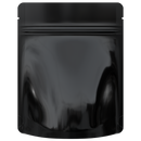 Gloss Black Opaque Dragon Chewer 3.5 g gram 1/8 ounce smell proof mylar bags by HIGHLOCK. Best thick wholesale bulk dispensary custom child resistant packaging 420 barrier bags tamper evident resealable large food storage baggies 4 x 5 rounded corners tear notches