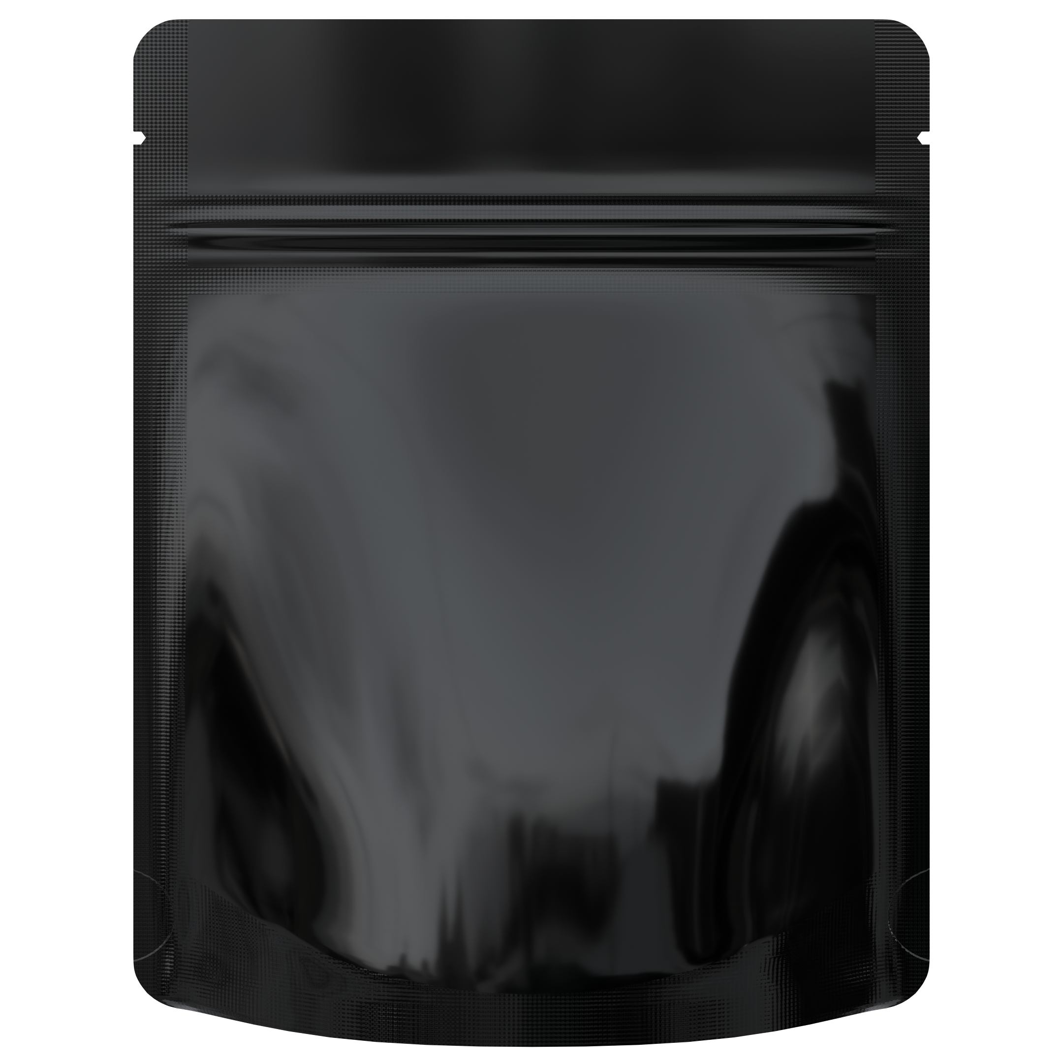 Gloss Black Opaque Dragon Chewer 3.5 g gram 1/8 quarter ounce smell proof mylar bags by HIGHLOCK. Best thick wholesale bulk dispensary custom child resistant packaging 420 barrier bags tamper evident resealable large food storage heat sealable 4 x 5 rounded corners tear notches
