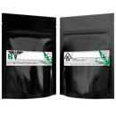 Gloss Black Opaque Dragon Chewer 3.5 g gram 1/8 ounce smell proof mylar bags by HIGHLOCK. Best thick wholesale bulk dispensary custom child resistant packaging 420 barrier bags tamper evident resealable large food storage 3x5 pouch gusset usa cheap rx printable strain cali custom stickers template generic 100 pack