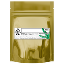 Gloss Gold Vista Clear Translucent Transparent Dragon Chewer 3.5 g gram 1/8 ounce smell proof mylar bags by HIGHLOCK. Best thick wholesale bulk dispensary custom child resistant packaging 420 barrier bags tamper evident resealable large food storage baggies 3 x 5 strain cali custom stickers template generic free 3 x 1 logo 100 pack