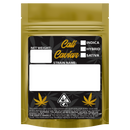 Gloss Gold Vista Clear Translucent Transparent Dragon Chewer 3.5 g gram 1/8 ounce smell proof mylar bags by HIGHLOCK. Best thick wholesale bulk dispensary custom child resistant packaging 420 barrier bags tamper evident resealable large food storage baggies 3 x 5 strain cali custom stickers template generic free 3 x 1 logo 100 pack designer metallic gold