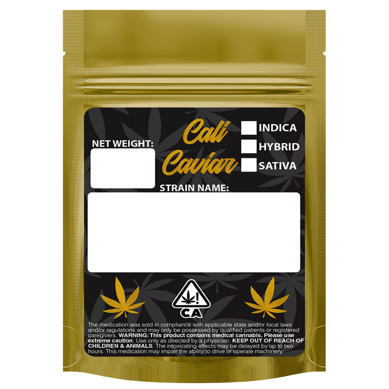 Gloss Gold Vista Clear Translucent Transparent Dragon Chewer 3.5 g gram 1/8 ounce smell proof mylar bags by HIGHLOCK. Best thick wholesale bulk dispensary custom child resistant packaging 420 barrier bags tamper evident resealable large food storage baggies 3 x 5 strain cali custom stickers template generic free 3 x 1 logo 100 pack designer metallic gold