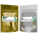 Gloss Gold Vista Clear Translucent Transparent Dragon Chewer 3.5 g gram 1/8 ounce smell proof mylar bags by HIGHLOCK. Best thick wholesale bulk dispensary custom child resistant packaging 420 barrier bags tamper evident resealable large food storage 3x5 pouch gusset usa cheap rx printable strain cali custom stickers template generic 100 pack