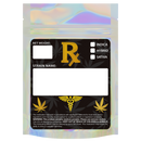 Gloss Holographic Vista Clear Translucent Transparent Dragon 3.5 g gram 1/8 ounce smell proof mylar bags by HIGHLOCK. Best thick wholesale bulk dispensary custom child resistant packaging 420 barrier bags tamper evident resealable large food storage near me nearby 3 x 5 rx printable strain cali custom stickers template generic free 100 pack designer metallic gold