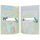 Gloss Holographic Vista Clear Translucent Transparent Dragon Chewer 3.5 g gram 1/8 ounce smell proof mylar bags by HIGHLOCK. Best thick wholesale bulk dispensary custom child resistant packaging 420 barrier bags tamper evident resealable large food storage 3x5 pouch gusset usa cheap rx printable strain cali custom stickers template generic 100 pack