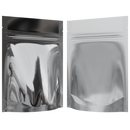 Gloss Silver Vista Clear Translucent Transparent Dragon Chewer 3.5 g gram 1/8 ounce smell proof mylar bags by HIGHLOCK. Best thick wholesale bulk dispensary custom child resistant packaging 420 barrier bags tamper evident resealable large food storage 3x5 pouch gusset usa cheap 100 PACK