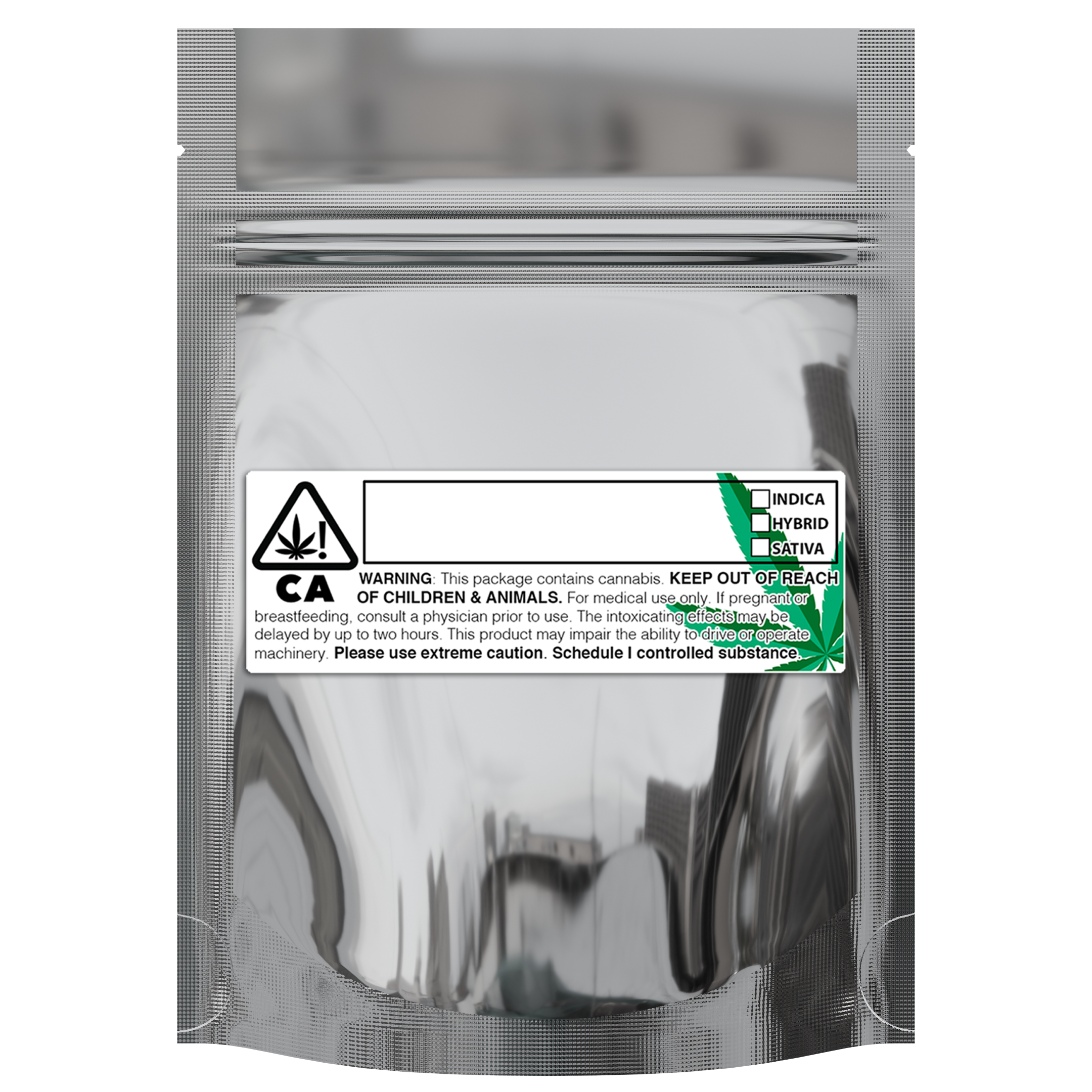 Gloss Silver Vista Clear Translucent Transparent Dragon Chewer 3.5 g gram 1/8 ounce smell proof mylar bags by HIGHLOCK. Best thick wholesale bulk dispensary custom child resistant packaging 420 barrier bags tamper evident resealable large food storage baggies 3 x 5 strain cali custom stickers template generic free 3 x 1 logo 100 pack