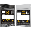 Gloss Silver Vista Clear Translucent Transparent Dragon Chewer 3.5 g gram 1/8 ounce smell proof mylar bags by HIGHLOCK. Best thick wholesale bulk dispensary custom child resistant packaging 420 barrier bags tamper evident resealable large food storage 3x5 pouch gusset usa cheap rx printable strain cali custom stickers template generic 100 pack designer metallic gold