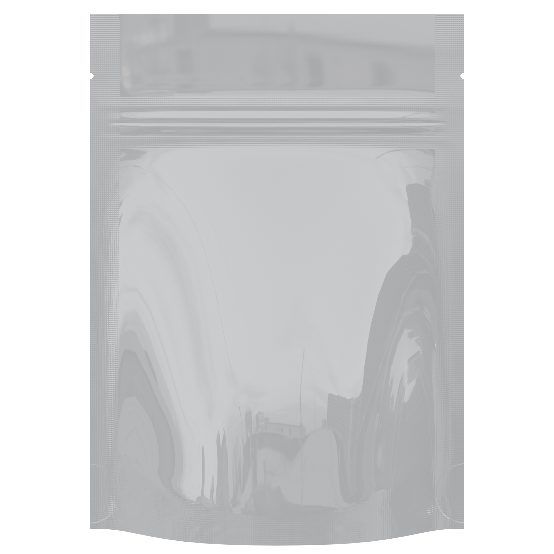 Gloss White Vista Clear Dragon Chewer 3.5 g gram 1/8 quarter ounce smell proof mylar bags by HIGHLOCK. Best thick wholesale bulk dispensary custom child resistant packaging 420 barrier bags tamper evident resealable large food storage heat sealable 3 x 5
