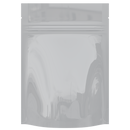 Gloss White Vista Clear Dragon Chewer 3.5 g gram 1/8 quarter ounce smell proof mylar bags by HIGHLOCK. Best thick wholesale bulk dispensary custom child resistant packaging 420 barrier bags tamper evident resealable large food storage heat sealable 3 x 5 100 PACK