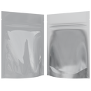 Gloss White Vista Clear Translucent Transparent Dragon 3.5 g gram 1/8 ounce smell proof mylar bags by HIGHLOCK. Best thick wholesale bulk dispensary custom child resistant packaging 420 barrier bags tamper evident resealable large food storage near me nearby 3 x 5