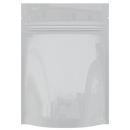 Gloss White Opaque Dragon Chewer 3.5 g gram 1/8 ounce smell proof mylar bags by HIGHLOCK. Best thick wholesale bulk dispensary custom child resistant packaging 420 barrier bags tamper evident resealable large food storage baggies 3 x 5 100 PACK