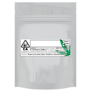 Gloss White Opaque Dragon Chewer 3.5 g gram 1/8 ounce smell proof mylar bags by HIGHLOCK. Best thick wholesale bulk dispensary custom child resistant packaging 420 barrier bags tamper evident resealable large food storage baggies 3 x 5 strain cali custom stickers template generic free 3 x 1 logo 100 pack