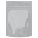 Gloss White Opaque Dragon Chewer 3.5 g gram 1/8 quarter ounce smell proof mylar bags by HIGHLOCK. Best thick wholesale bulk dispensary custom child resistant packaging 420 barrier bags tamper evident resealable large food storage heat sealable 3 x 5