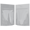 Gloss White Opaque Dragon 3.5 g gram 1/8 ounce smell proof mylar bags by HIGHLOCK. Best thick wholesale bulk dispensary custom child resistant packaging 420 barrier bags tamper evident resealable large food storage near me nearby 3 x 5