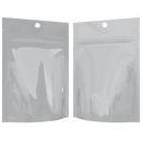 Gloss White Opaque Dragon 3.5 g gram 1/8 ounce smell proof mylar bags by HIGHLOCK. Best thick wholesale bulk dispensary custom child resistant packaging 420 barrier bags tamper evident resealable large food storage near me nearby 3 x 5 Hang Hole