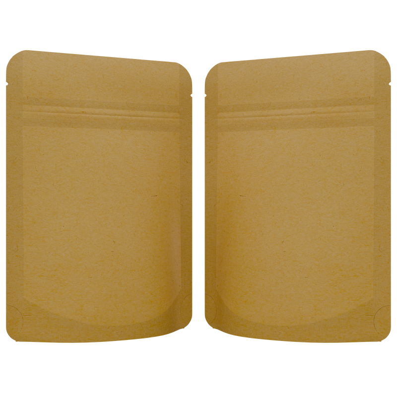 Kraft Paper Opaque Dragon Chewer 3.5 g gram 1/8 ounce smell proof mylar bags by HIGHLOCK. Best thick wholesale bulk dispensary custom child resistant packaging 420 barrier bags tamper evident resealable large food storage 3x5 pouch gusset usa cheap 100 PACK