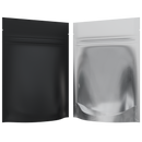 Matte Black Vista Clear Translucent Transparent Dragon 3.5 g gram 1/8 ounce smell proof mylar bags by HIGHLOCK. Best thick wholesale bulk dispensary custom child resistant packaging 420 barrier bags tamper evident resealable large food storage near me nearby 3 x 5