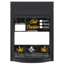 Matte Black Opaque Dragon Chewer 3.5 g gram 1/8 ounce smell proof mylar bags by HIGHLOCK. Best thick wholesale bulk dispensary custom child resistant packaging 420 barrier bags tamper evident resealable large food storage baggies 3 x 5 strain cali custom stickers template generic free 3 x 1 logo 100 pack designer metallic gold