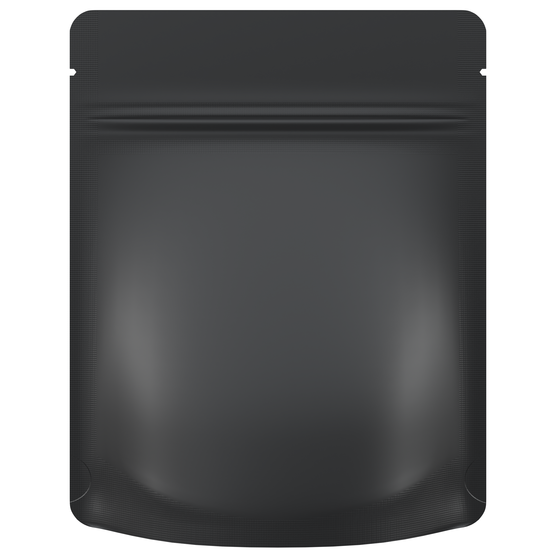 Matte Black Opaque Dragon Chewer 3.5 g gram 1/8 ounce smell proof mylar bags by HIGHLOCK. Best thick wholesale bulk dispensary custom child resistant packaging 420 barrier bags tamper evident resealable large food storage baggies 4 x 5 rounded corners tear notches