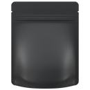 Matte Black Opaque Dragon Chewer 3.5 g gram 1/8 ounce smell proof mylar bags by HIGHLOCK. Best thick wholesale bulk dispensary custom child resistant packaging 420 barrier bags tamper evident resealable large food storage baggies 4 x 5 rounded corners tear notches