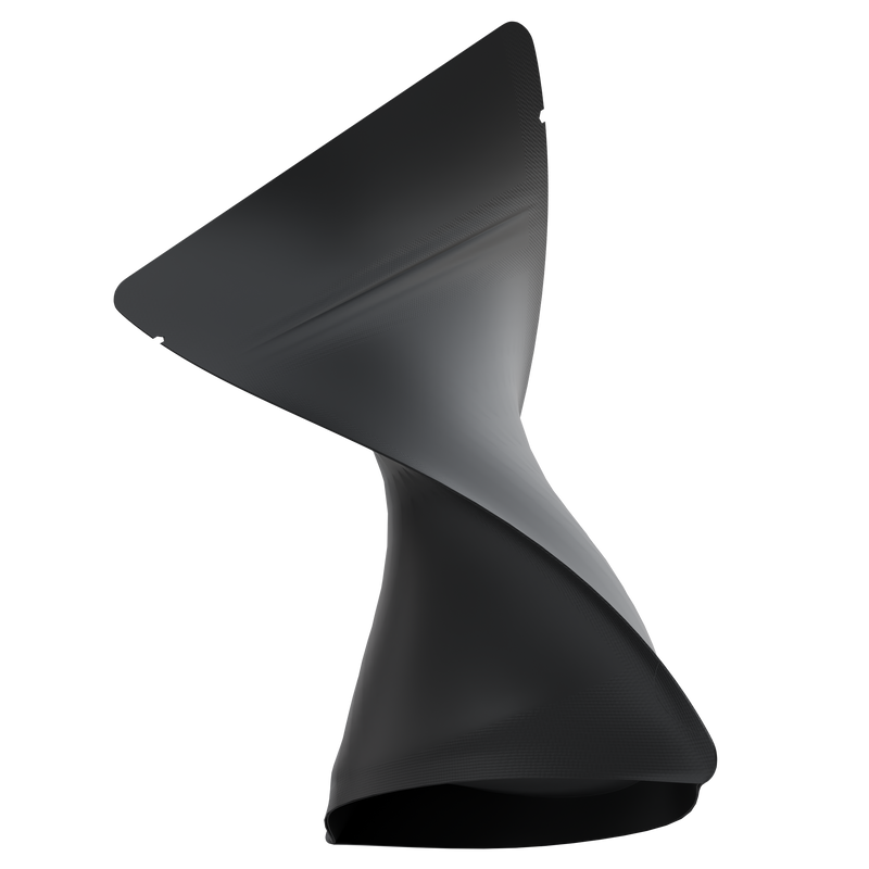 Matte Black Opaque Dragon Chewer 3.5 g gram 1/8 ounce smell proof mylar bags by HIGHLOCK. Best thick wholesale bulk dispensary custom child resistant packaging 420 barrier bags tamper evident resealable large food storage pouch gusset usa cheap 4 x 5 rounded corners tear notches