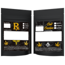 Matte Black Opaque Dragon Chewer 3.5 g gram 1/8 ounce smell proof mylar bags by HIGHLOCK. Best thick wholesale bulk dispensary custom child resistant packaging 420 barrier bags tamper evident resealable large food storage 3x5 pouch gusset usa cheap rx printable strain cali custom stickers template generic 100 pack designer metallic gold