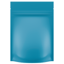 Matte Blue Opaque Dragon Chewer 3.5 g gram 1/8 quarter ounce smell proof mylar bags by HIGHLOCK. Best thick wholesale bulk dispensary custom child resistant packaging 420 barrier bags tamper evident resealable large food storage heat sealable 3 x 5