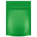 Matte Green Opaque Dragon Chewer 3.5 g gram 1/8 ounce smell proof mylar bags by HIGHLOCK. Best thick wholesale bulk dispensary custom child resistant packaging 420 barrier bags tamper evident resealable large food storage baggies 3 x 5