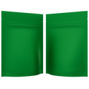 Matte Green Opaque Dragon 3.5 g gram 1/8 ounce smell proof mylar bags by HIGHLOCK. Best thick wholesale bulk dispensary custom child resistant packaging 420 barrier bags tamper evident resealable large food storage near me nearby 3 x 5