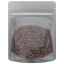 Matte White Vista Clear Translucent Transparent Dragon Chewer 3.5 g gram 1/8 ounce smell proof mylar bags by HIGHLOCK. Best thick wholesale bulk dispensary custom child resistant packaging 420 barrier bags tamper evident resealable large food storage baggies 4 x 5 rounded corners tear notches