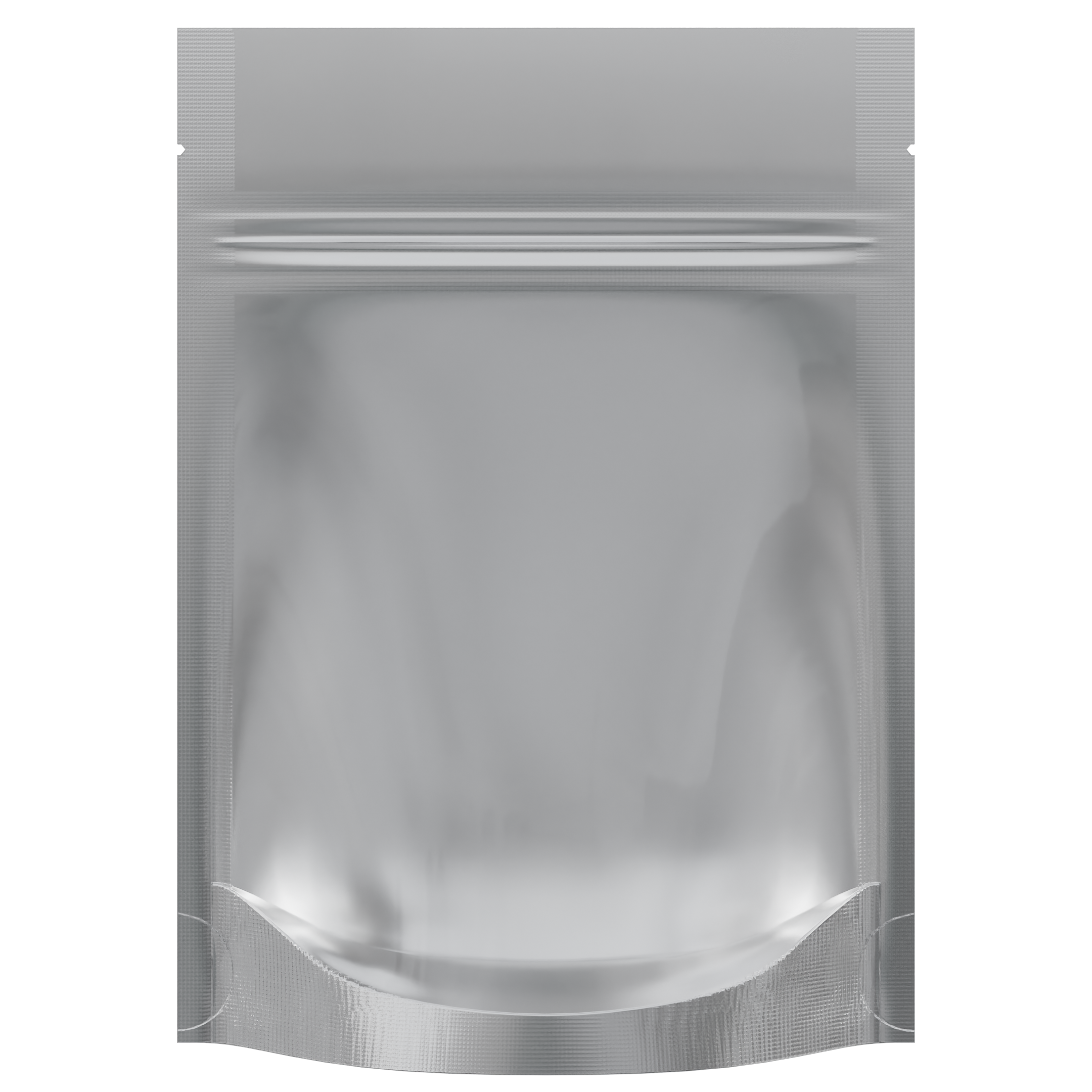 1/8 Ounce Matte White & Clear Mylar Bags - (1000 qty.)