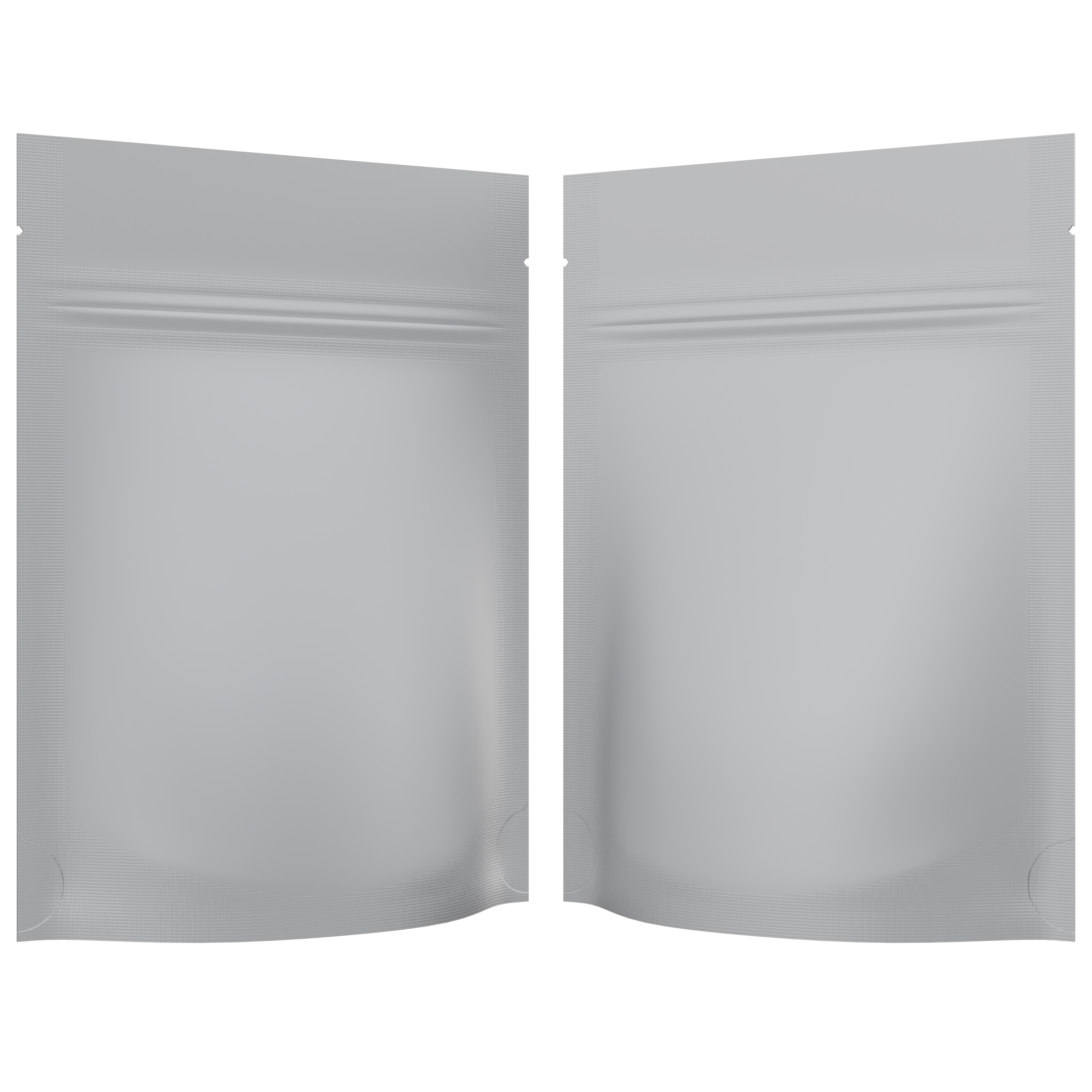 1/8 Ounce Matte White & Matte White Mylar Bags - (1000 qty.)