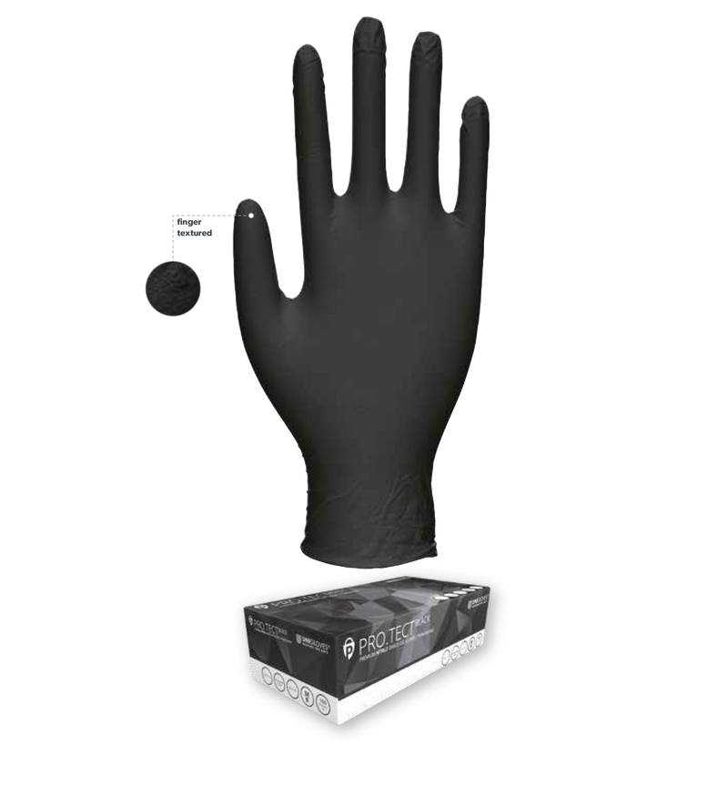 PRO.TECT 5 MIL Premium Black Nitrile Gloves - Trimming & Production - Small (100 qty.)