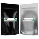 1 Ounce Gloss Black & Clear Mylar Bags + Labels - (100 qty.) - Dragon Chewer