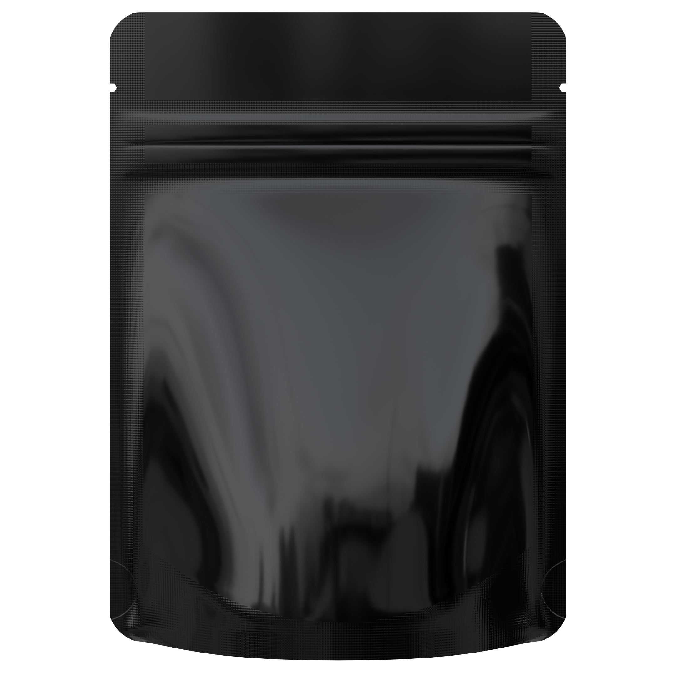 1/8th Ounce 3.5g CR Exit Bags Gloss Black / Clear - Tear Notch Mylar Bags - Child Resistant - (1,000 qty.) - Dragon Chewer