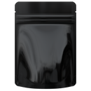 1/8th Ounce 3.5g CR Exit Bags Gloss Black / Clear - Tear Notch Mylar Bags - Child Resistant - (1,000 qty.) - Dragon Chewer