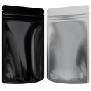 1/2 Ounce CR Exit Bags Gloss Black / Clear - Tear Notch Mylar Bags - Child Resistant - (1,000 qty.) - Dragon Chewer