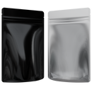 1 Ounce CR Exit Bags Gloss Black / Clear - Tear Notch Mylar Bags - Child Resistant - (1,000 qty.) - Dragon Chewer