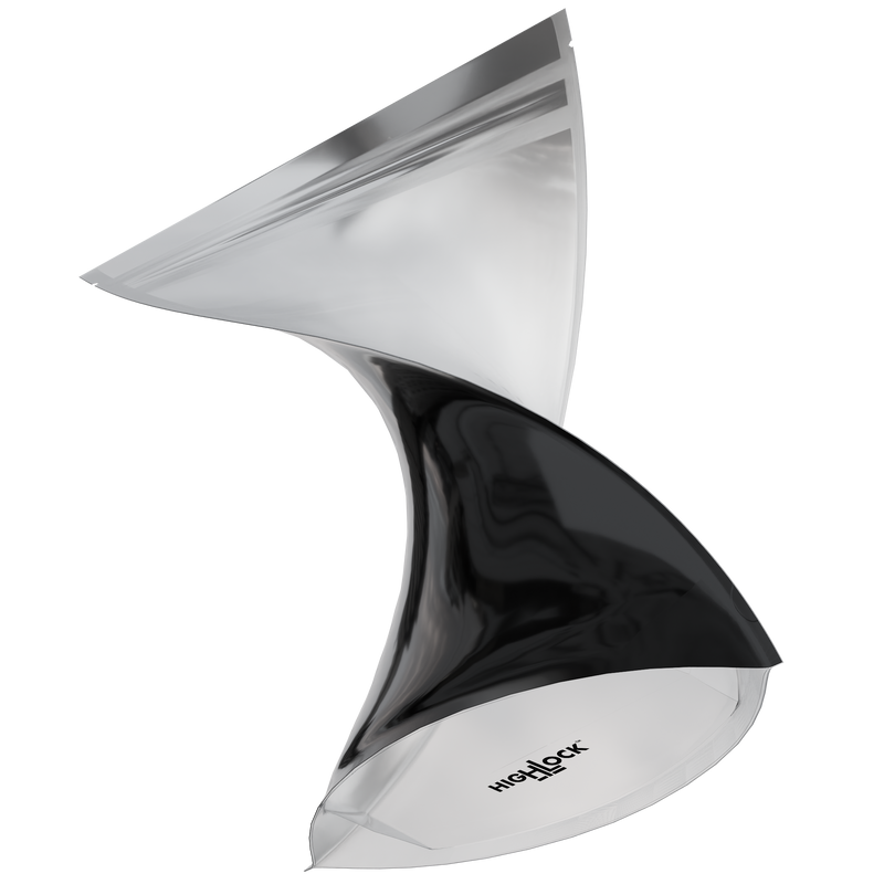 Gloss Black / Gloss Clear 1 LB Grower Mylar Bags (300 qty.)