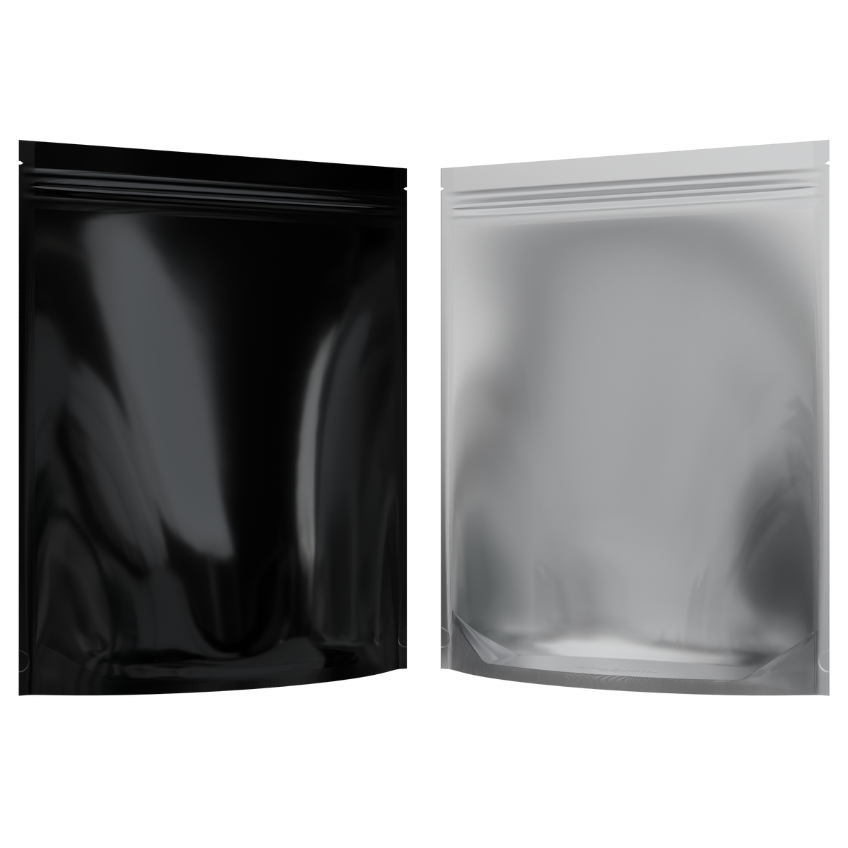 Gloss Black / Gloss Clear 1/2 LB Grower Mylar Bags (300 qty.)