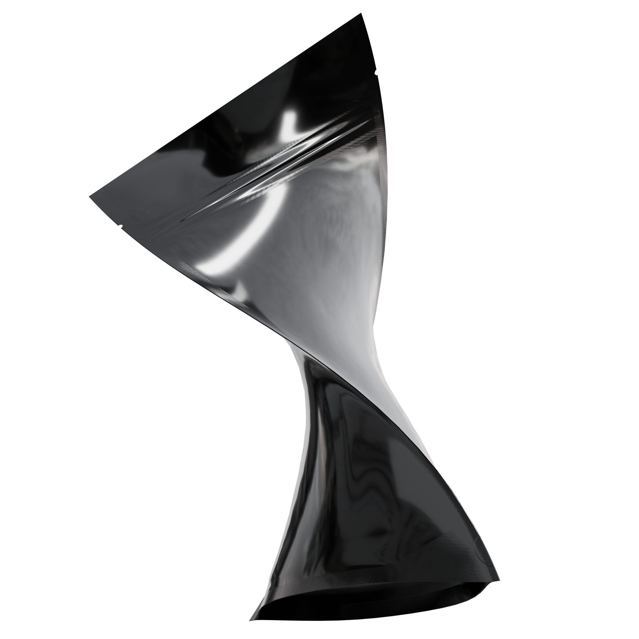 1 Ounce Gloss Black & Gloss Black Mylar Bags + Labels - (100 qty.) - Dragon Chewer