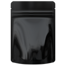 1/8th Ounce 3.5g CR Exit Bags Gloss Black / Gloss Black - Tear Notch Mylar Bags - Child Resistant - (1,000 qty.) - Dragon Chewer