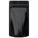 1/4th Ounce CR Exit Bags Gloss Black / Gloss Black - Tear Notch Mylar Bags - Child Resistant - (1,000 qty.) - Dragon Chewer